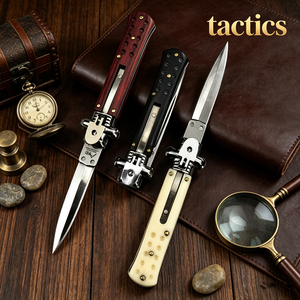 Coltello da Caccia Pieghevole di Alta Qualità con Manico in Resina AKC e Lama in Acciaio 5cr13, Affilato Coltello Tascabile EDC per Campeggio e Sopravvivenza - Product Image 5