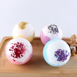 Hot Selling 100g Custom Flavor Colorful Organic Bath Bombs Set Fizzy Bath Bomb Set For Personal Body Cleaning Care