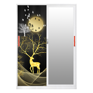 Armadio in Acciaio a 3 Ante con Stampa Personalizzata, Guardaroba in Metallo, Armadietto in Acciaio - Product Image 4