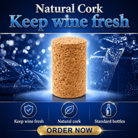 Bouchons de liège en vrac pour vin, bouchons de liège naturels réutilisables pour la vinification, vente en gros