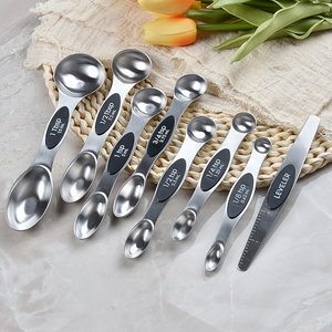 Kingwise, venta al por mayor, 6 uds, cocina, herramientas para hornear café de doble cara, cuchara medidora magnética de acero inoxidable, cuchara - Product Image 2
