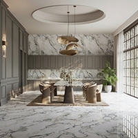 Dalle de pierre frittée de luxe polie 1200*3000mm Tourmaline Pandora, imperméable, ignifuge, durable, pour aménagement paysager et salon