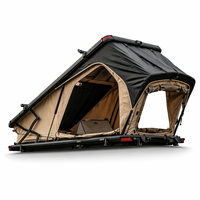 Tenda Atap Zentopia Hard Top A-Frame 2 Orang, Sistem Hidrolik Otomatis, Terpasang dalam 30 Detik, Dilengkapi Tangga, untuk SUV 4x4 Off-Road, Empat Musim, Lapis Ganda