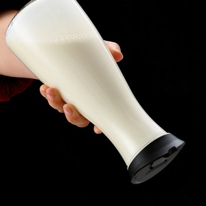 Vente en gros de carafes en verre de 1000ml distributeurs de boissons cruches transparentes pour bar à <span class=keywords><strong>mimosa</strong></span> eau vin lait et jus avec couvercles en plastique - Product Image 2