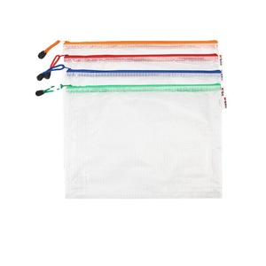 Bolsa de malla con cremallera M&G A4, impermeable, para almacenamiento de documentos, transparente, de PVC, unisex, para oficina y escuela. - Product Image 5