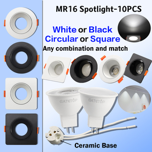Spot <span class=keywords><strong>LED</strong></span> MR16 3W/5W/7W <span class=keywords><strong>12V</strong></span>-24V en plastique, douille <span class=keywords><strong>GU5</strong></span>,3, IP20, pour éclairage intérieur - Product Image 3