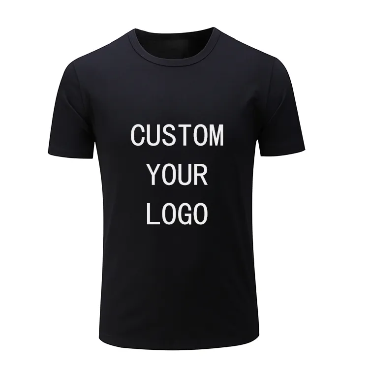 Camiseta de algodão personalizada, venda por atacado de fábrica, logotipo personalizado, design personalizado, camiseta masculina em branco de algodão