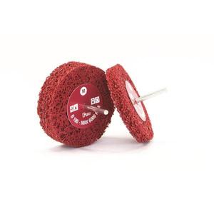 Disque de polissage rouge Ttake 100x26 mm avec tige pour la finition du métal et du bois - Product Image 1