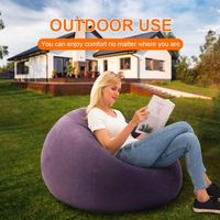 Ensemble de meubles de salon, lit gonflable, pouf individuel paresseux, canapé en PVC floqué, sieste décontractée, confortable, cadeau de fête