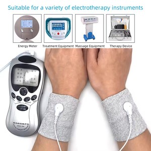 Silberfaser-Leitung-Behalter EMS TENS-Einheit Schmerzlinderungssystem elektronische Impulstherapie Elektrodenarmband mit Schnapp - Product Image 4