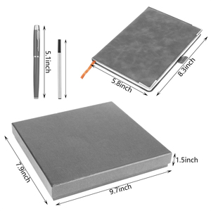 Juego de diario y bolígrafo de cuero forrado A5 con logotipo personalizado profesional, cuaderno de tapa dura, Bloc de notas de oficina, juego de papelería con caja de regalo - Product Image 2