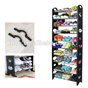 Tubes de fer Et Cadre En Plastique 10 Pneu Noir Étagère À Chaussures <span class=keywords><strong>50</strong></span> Paires - Product Image 5