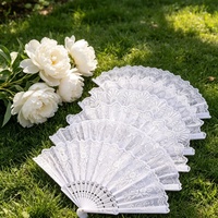 Éventail pliable en plastique durable, motif floral et fruité, cadre ajouré, thème vintage, idéal pour mariage, demoiselle d'honneur, vente en gros