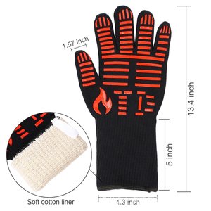 CE EN407EN388熱保護グリル800 Guantes Para Temperatura barbacoaシリコングリルオーブンバーベキューグローブ - Product Image 4