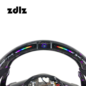 Volant personnalisé en fibre de carbone forgée LED violet pour Volkswagen VW <span class=keywords><strong>Golf</strong></span> Series <span class=keywords><strong>Golf</strong></span> 8 <span class=keywords><strong>Golf</strong></span> <span class=keywords><strong>7</strong></span>.5 <span class=keywords><strong>7</strong></span> 6 5 MK8 MK7 MK6 MK5 GTI GTR - Product Image 2