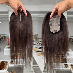 Promotion : Topper capillaire en cheveux naturels avec base en soie et frange pour femme, couvre-perruque pour la perte de cheveux, extensions capillaires en cheveux naturels - Product Image 2