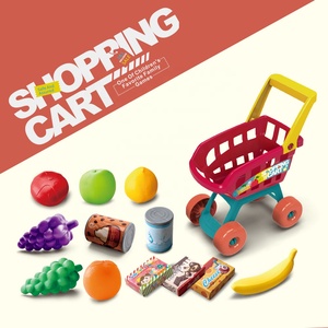 Carrello della Spesa Giocattolo per Bambini, Set da Cucina con Cibo Finto, Gioco di Ruolo per Bambine e Bambini, 13 Pezzi - Product Image 2