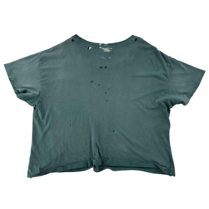 เสื้อยืดคุณภาพสูง ผลิตเสื้อผ้าสตรีทแวร์ตามสั่ง พิมพ์ลายคุณภาพดี ผ้าฝ้ายทรงบ็อกซี่ ตัดเย็บแบบครอป ดีไซน์ทำสีซีดแบบ Distressed เสื้อยืดแบบ Acid Wash สำหรับผู้ชาย - Product Image 2