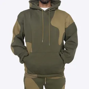cotton sweatshirts and hoodies cheap wholesale bulk olive green blank thick hoodies
