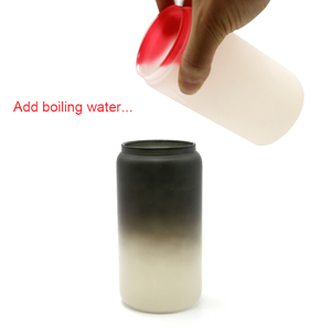 Hot bán 16oz 20oz nước trái cây cà phê đá Soda hình bia Frosted Gradient màu thủy tinh có thể với nắp tre - Product Image 6