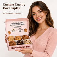 Boîte cadeau personnalisée en carton ondulé pour brownies, pour boulangeries et marques de desserts, emballage pour biscuits avec séparateur à 6 compartiments