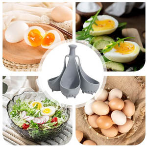Fabricant d'oeufs durs en silicone pour <span class=keywords><strong>micro</strong></span>-ondes et porte-oeufs pochés Plateaux de <span class=keywords><strong>cuiseur</strong></span> d'oeufs bouillis à usage domestique - Product Image 6