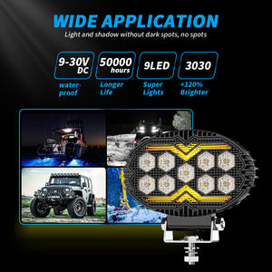 Projecteur de travail ovale 7 LED de 5,5 pouces 26W 9-30V pour voiture, éclairage de circulation diurne, lumière de travail modifiée, vente en gros - Product Image 6