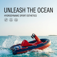 Bestseller 12KW Jet Kart Gonflable Électrique Rouge, Bateau à Siège, Planche de Surf à Coussin d'Air, Scooter Nautique, Embarcation Marine
