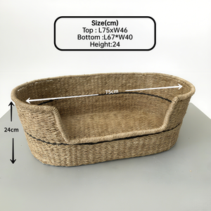 Hand gewebte Seegras Haustiere Bett körbe für Katzen Pet House Hunde bett Luxus Aufbewahrung boxen - Product Image 4