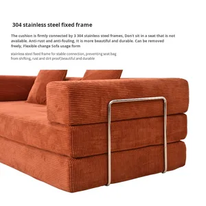 Bộ ghế sofa giường đa năng, chất liệu vải, mút xốp cao cấp, kiểu dáng ghép rời, bán buôn từ nhà máy. - Product Image 4