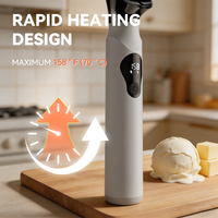 Couteau chauffant rechargeable pour couper et étaler le beurre, avec contrôle de la température, pour beurre, fromage, miel, beurre de cacahuète