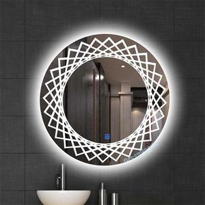 <span class=keywords><strong>Espejo</strong></span> de Baño Redondo Moderno con Retroiluminación LED, Montado en la Pared, con Luz Regulable e Iluminación y Función Antivaho - Product Image 2