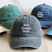 Gorra de Béisbol Vintage Ajustable de Algodón Natural Desgastado, Personalizada con Mi Logotipo Bordado, de 6 Paneles