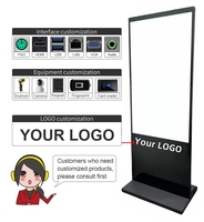 Kiosco de Internet ultrafino de 43 pulgadas precio standee CMS software interactivo LCD publicidad señalización digital pantalla táctil