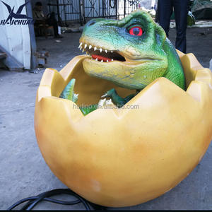 ديكورات حديقة الديناصورات للأطفال التقاط صور متحركة حجم الحياة من الفقس في بيضة من الألياف الزجاجية - Product Image 4