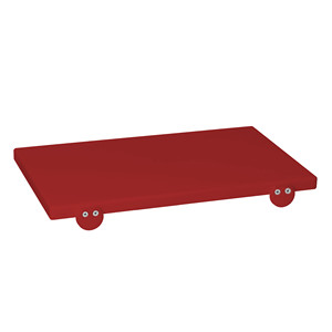 Red Polyethylene Cutting <b>Board</b> 60 × 40 × 2 h cm, with Counter Stop - Product Image 1