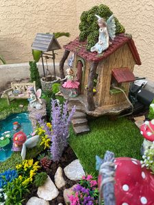 Casetta da <span class=keywords><strong>Giardino</strong></span> in Resina Personalizzata, Casa sull'Albero per Esterni, Accessori per <span class=keywords><strong>Giardino</strong></span> in Miniatura - Product Image 5