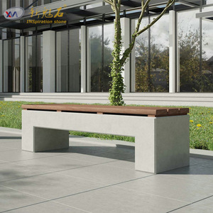 Nuevo Banco de Hormigón para Exteriores Magic Stone con Asiento de Madera para Parques y Paisajes - Product Image 2