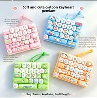 Clavier mécanique de décompression à 26 touches, jouet sensoriel à presser en forme d'animal, pendentif portable pour enfants de 5 à 7 ans