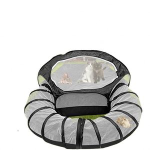 Parc de jeu pour petits animaux certifié BSCI avec tunnel de jeu, enclos imperméable pour lapins, tente-cage pour lapins avec tunnel rond - Product Image 1
