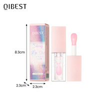 QIBEST Nouvelle Arrivée Hydratant Facile Lumière Perle Changement De Couleur Lip Glaze Pearlized Changement De Couleur Huile À Lèvres