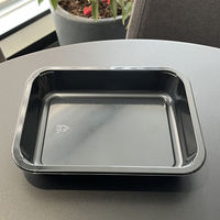 Barquette alimentaire en CPET thermoformée multi-compartiments pour vente en gros, conteneur de repas en plastique sous vide
