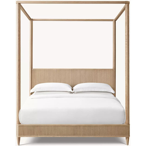 Muebles de Dormitorio Modernos de Lujo, Cama con Dosel de 4 Postes, Estructura de Madera con Cabecera - Product Image 5