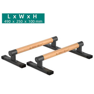 ZJFIT 2024 Fitness Sport Push up Gym Exercise Training Solid Beech Wooden <span class=keywords><strong>Paralettes</strong></span> Stands Push up Bars - Product Image 2