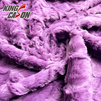 Kingcason Bestseller lila Stricks toff 100 Prozent Polyester Gutes Hand gefühl Anti-Falten-Pv-Fleece für Kinderspiel zeug