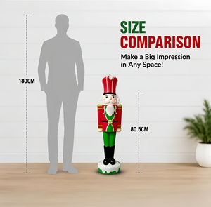 Soldes Exceptionnelles : Figurines en Plastique Stables avec LED Intégrées, Statues Moulées par Soufflage, Grands Soldats Jouets en Plastique, Décorations de Noël Extérieures - Product Image 3