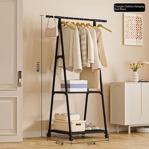 ชั้นวางเสื้อโค้ทและที่แขวนเสื้อโค้ทโลหะอเนกประสงค์สำหรับห้องนั่งเล่นชั้นเก็บของแบบเรียบง่ายทันสมัย - Product Image 6