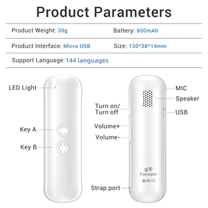 Wooask, Dispositivo de Traducción de Voz en Tiempo Real, el Más Económico, Inteligente, Instantáneo, Sin Conexión, para Viajes y Negocios - Product Image 4