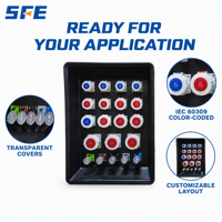 Boîte de distribution électrique portable multifonction universelle SFE IP65 personnalisable, résistante aux intempéries, avec multiprise et rallonge