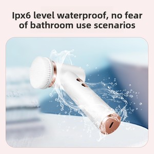 T Shaped Electric Facial Cleansing Device IPX6 Waterproof <b>Silicone</b> Face Brush Deep Pore Cleaning Skin Care Beauty <b>Tool</b> Wholesale - Product Image 4